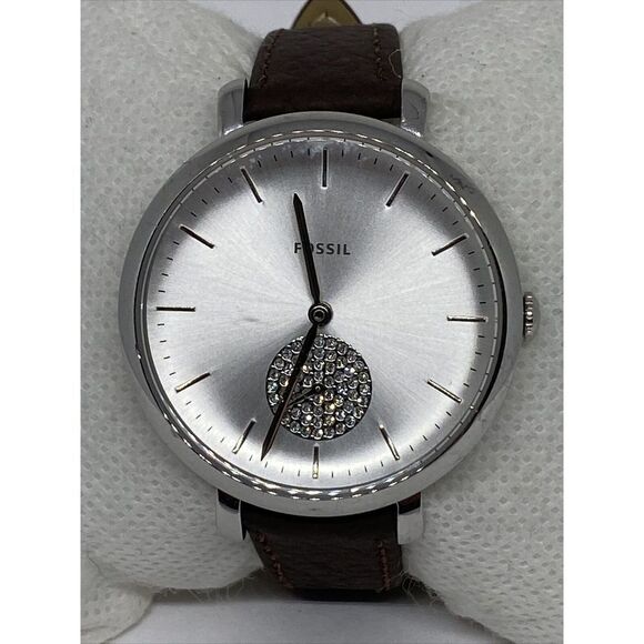 Fossil Jacqueline ES4437 Women's Brown Leather Analog Dial Quartz Watch XR483 - Picture 2 of 12